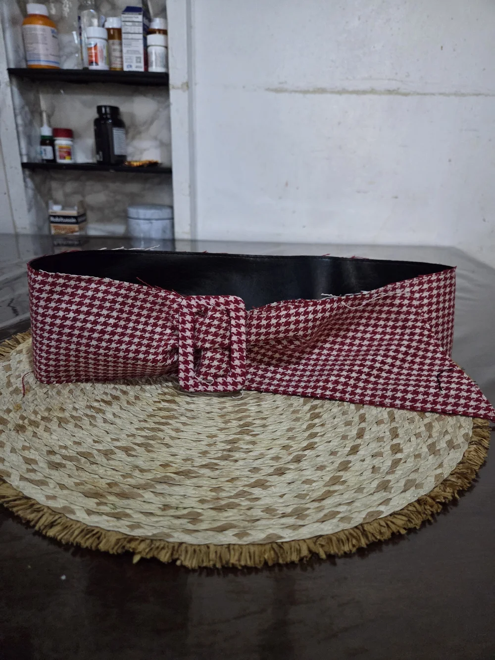 Retro Vintage Belt gingham check pattern 50's Pin Up Women's.rockabilly style
